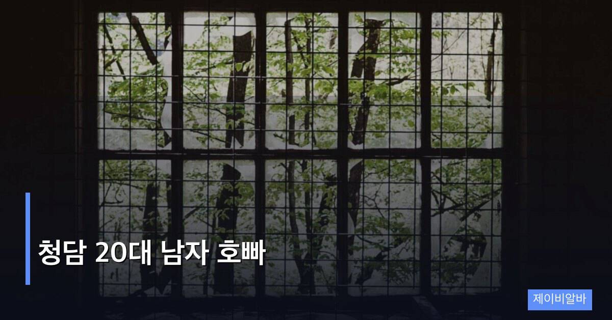 청담 20대 남자 호빠, 입문 전 반드시 확인해야 할 핵심 정보