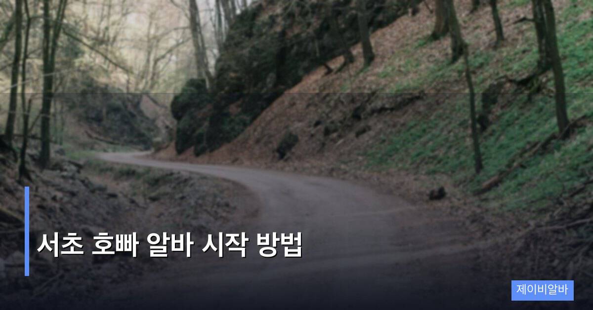 서초 호빠 알바 시작 방법: 단계별 안내