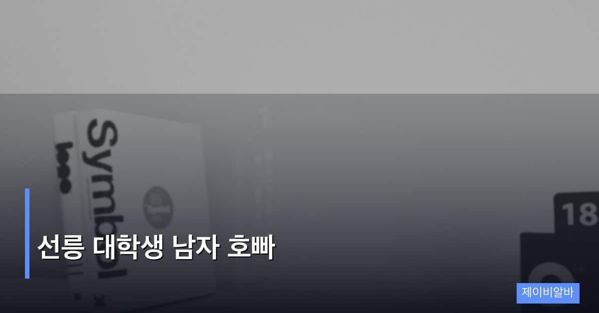 선릉 대학생 남자 호빠