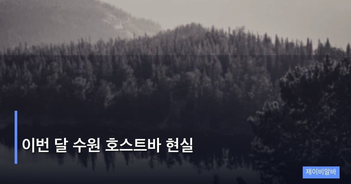 이번 달 수원 호스트바 현실