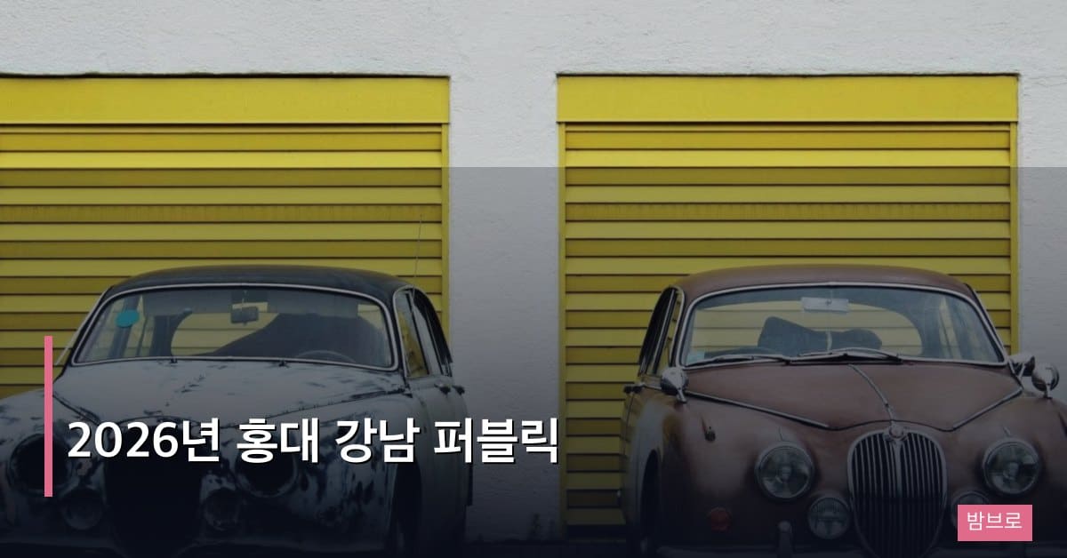 2026년 홍대 강남 퍼블릭