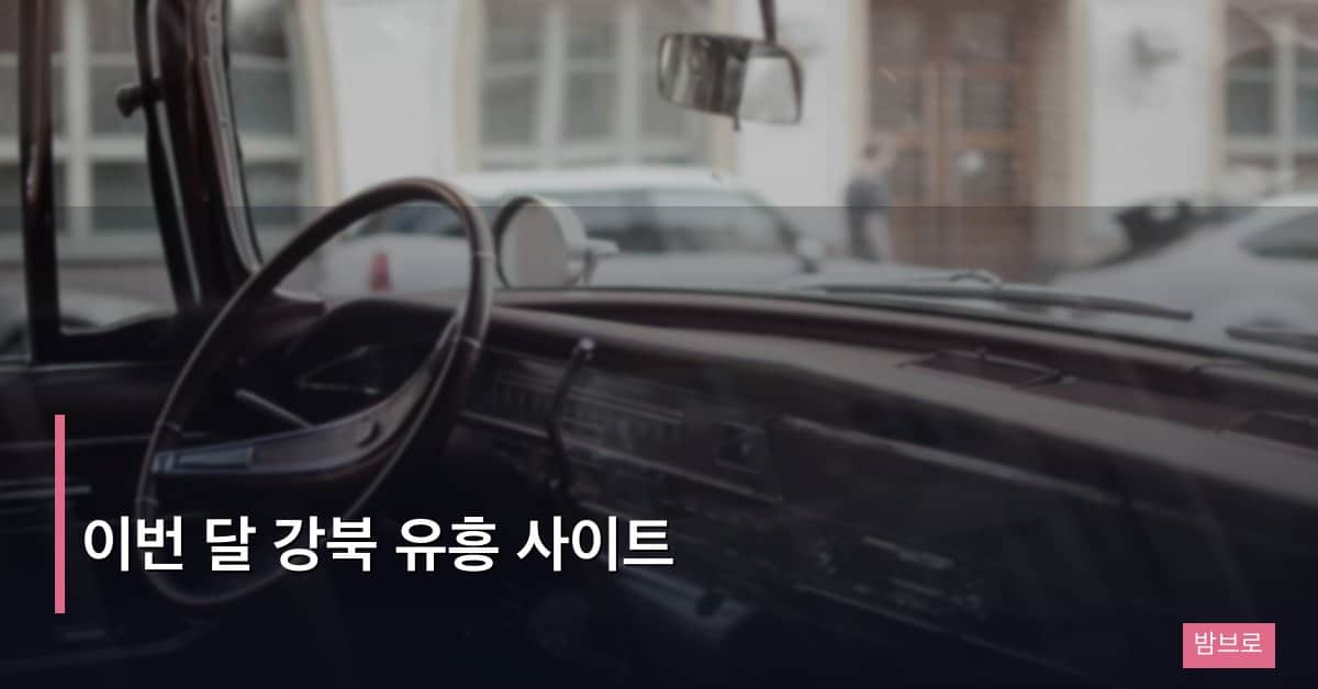 이번 달 강북 유흥 사이트