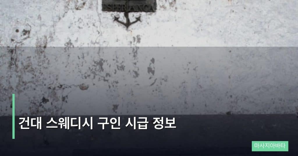 건대 스웨디시 구인 시급 정보