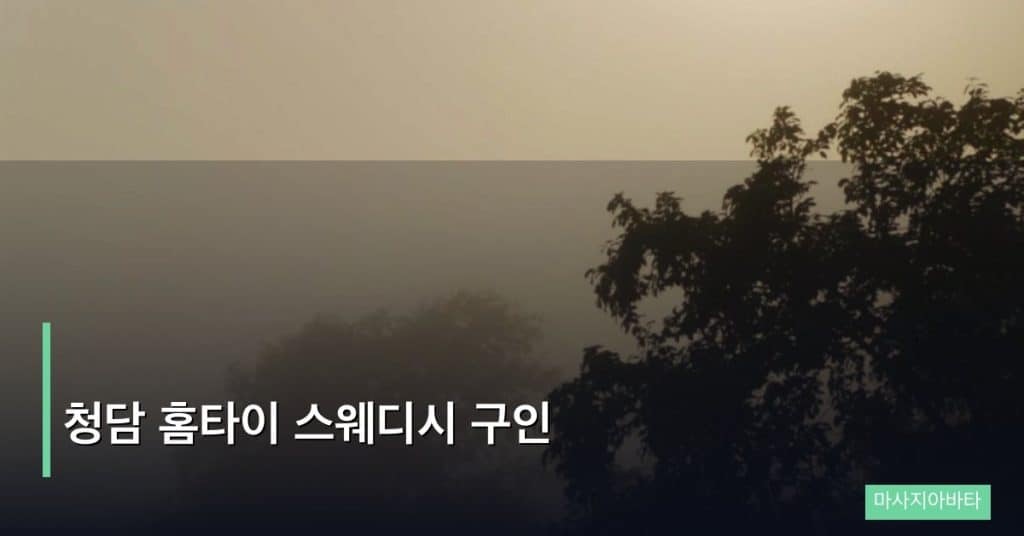 청담 홈타이 스웨디시 구인