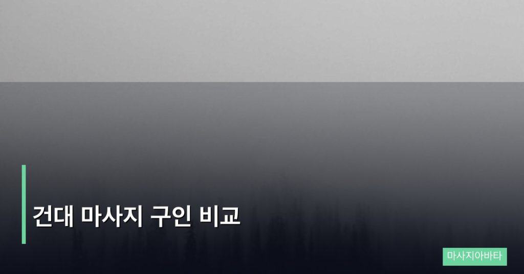건대 마사지 구인 비교