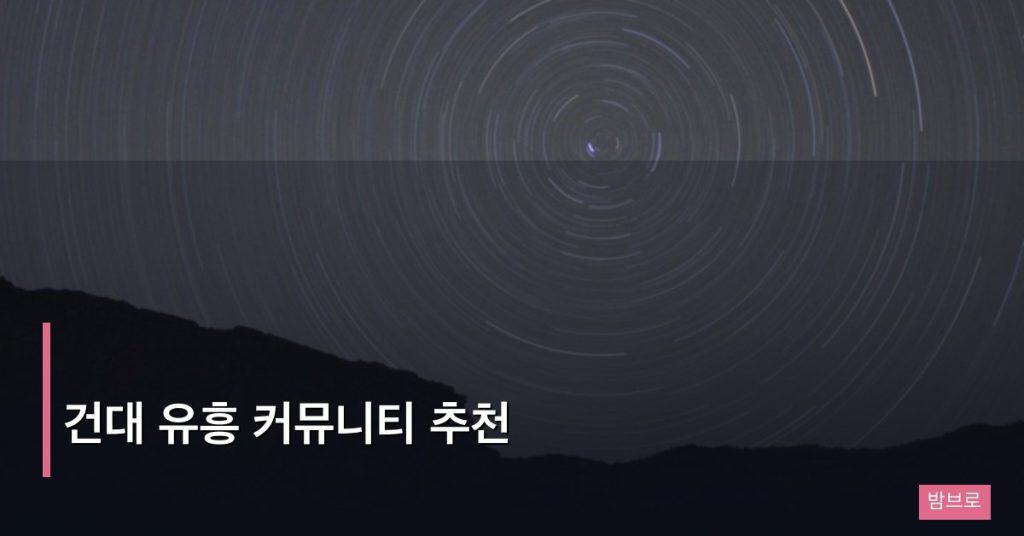 건대 유흥 커뮤니티 추천