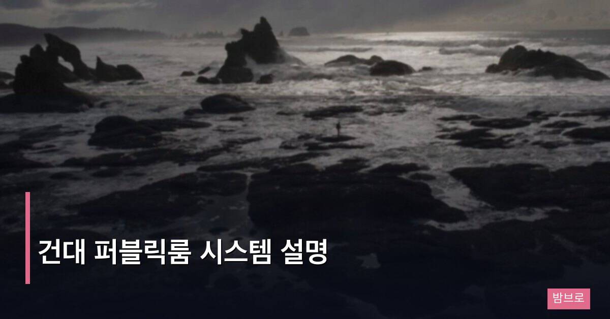 건대 퍼블릭룸 시스템 설명