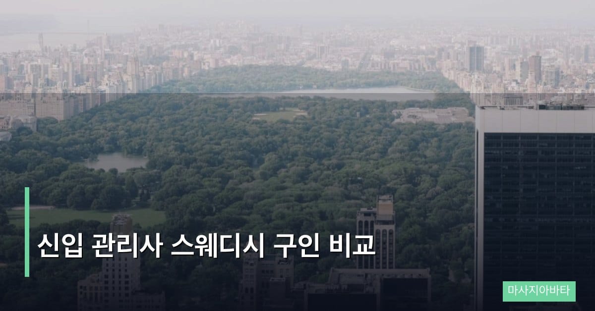 신입 관리사 스웨디시 구인 비교