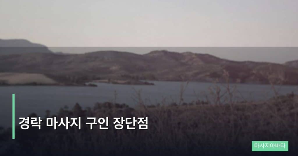 경락 마사지 구인 장단점
