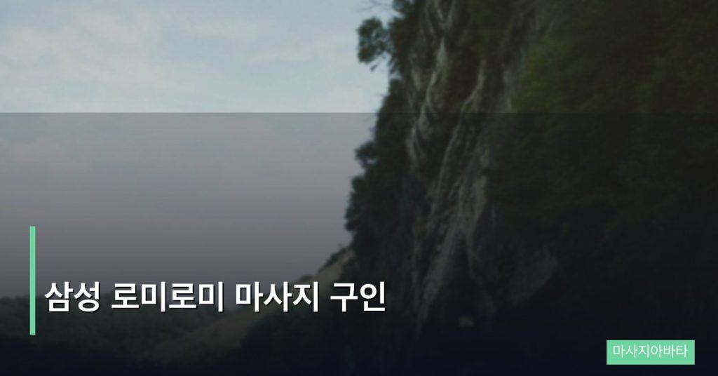 삼성 로미로미 마사지 구인