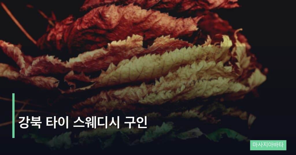 강북 타이 스웨디시 구인
